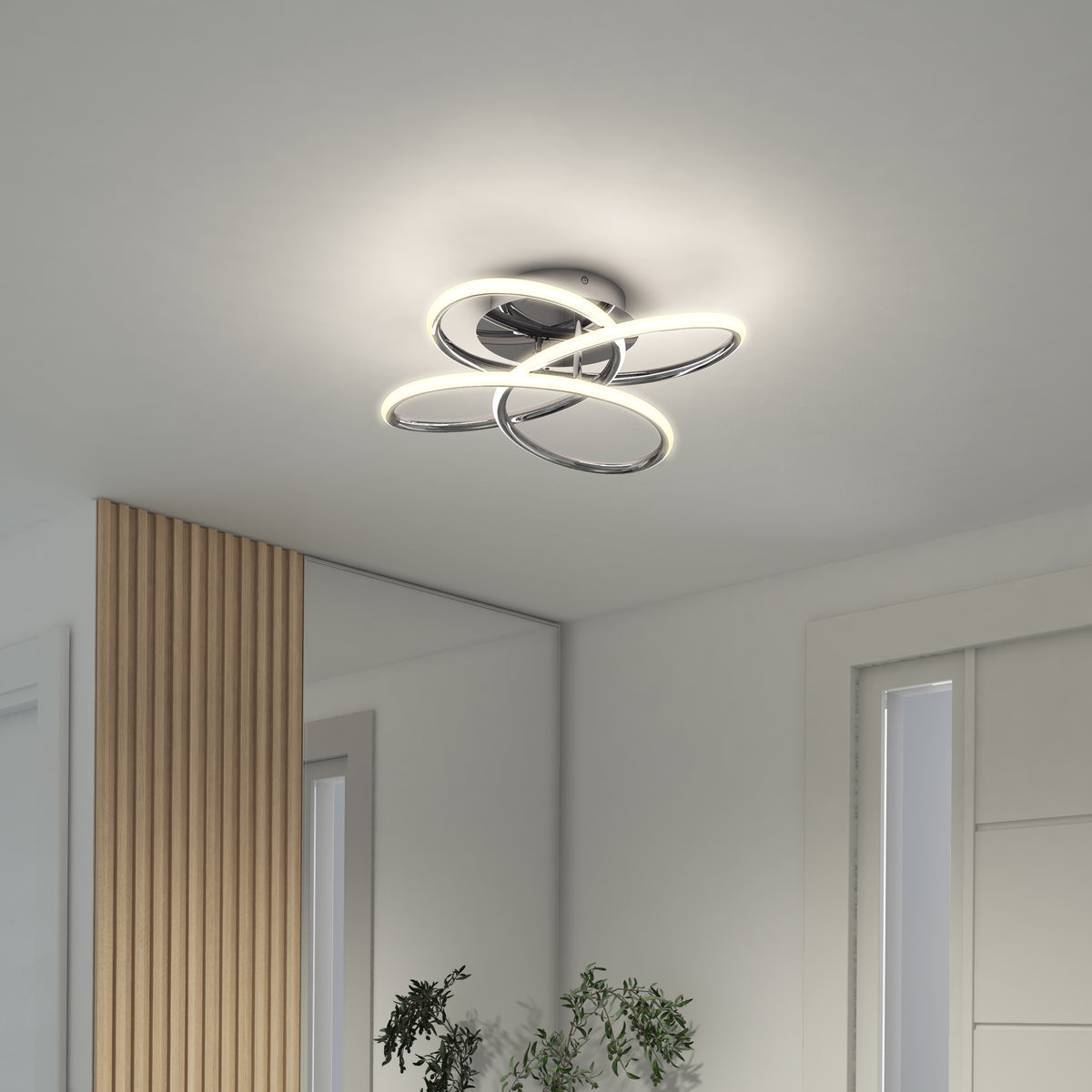 Swirl Butterfly luz de techo LED moderna empotrada 42 cm (17 in.)