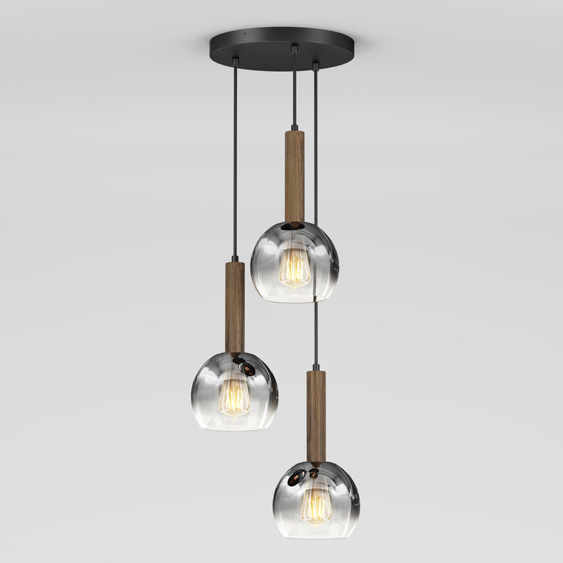 Lámpara colgante en espiral Ardel de 3 luces sin bombillas