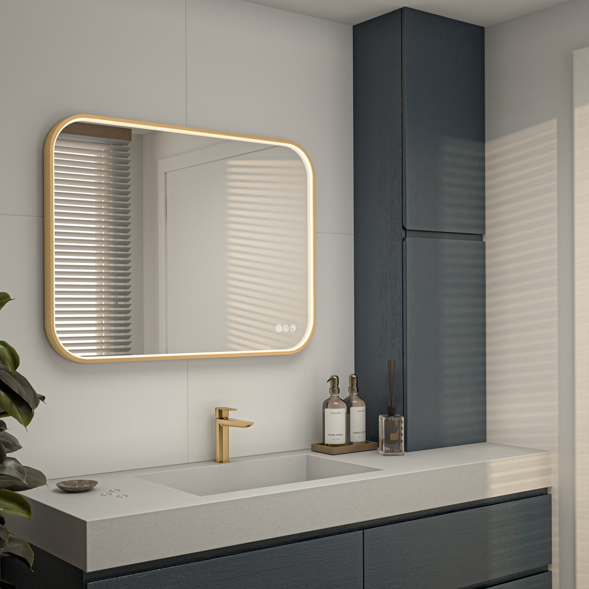 Royce 24 in. x 32 in. (61 x 81 cm) Dimmable Anti-Fog LED Mirror
