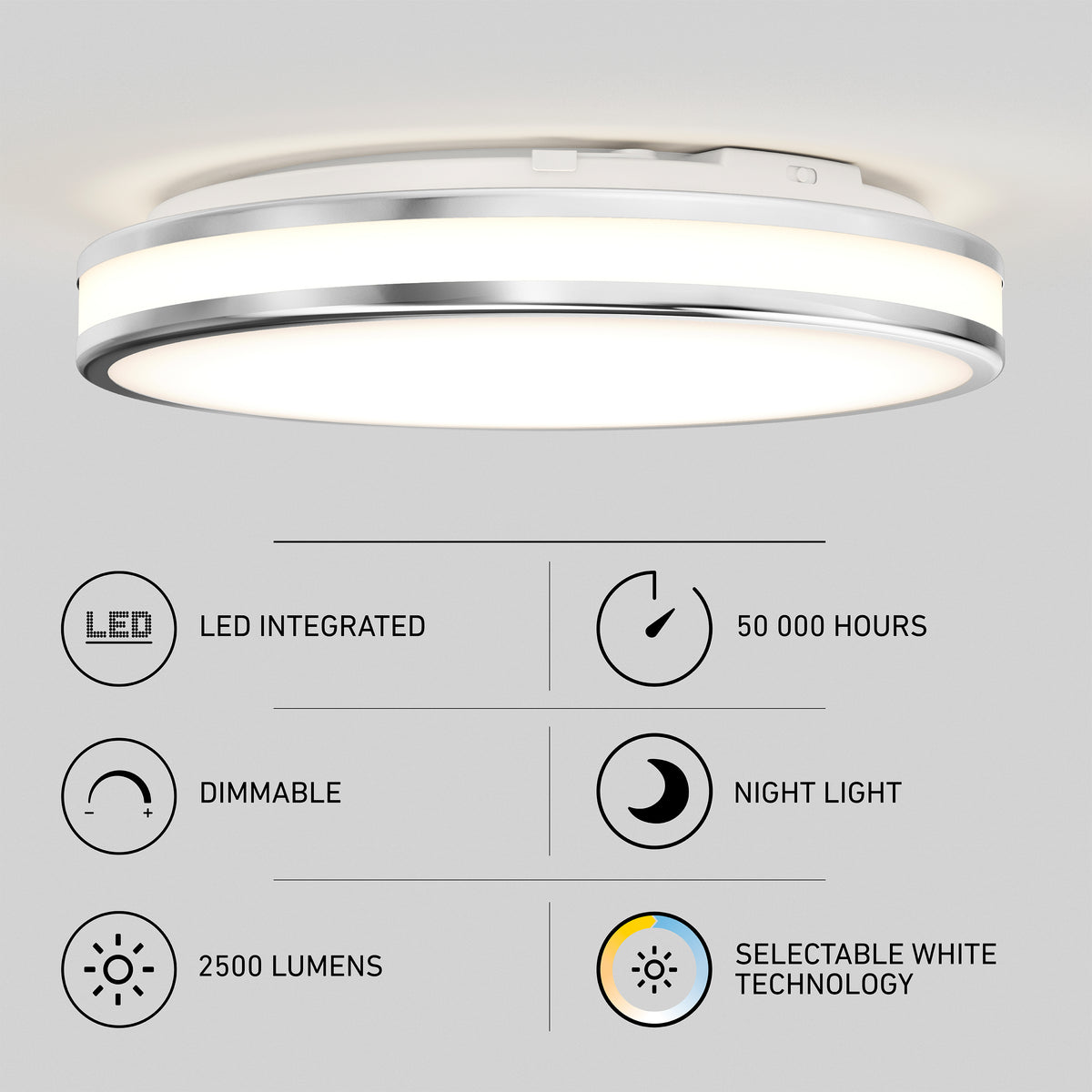 Hemisphere 15 in. LED flush mount light 5 CCT