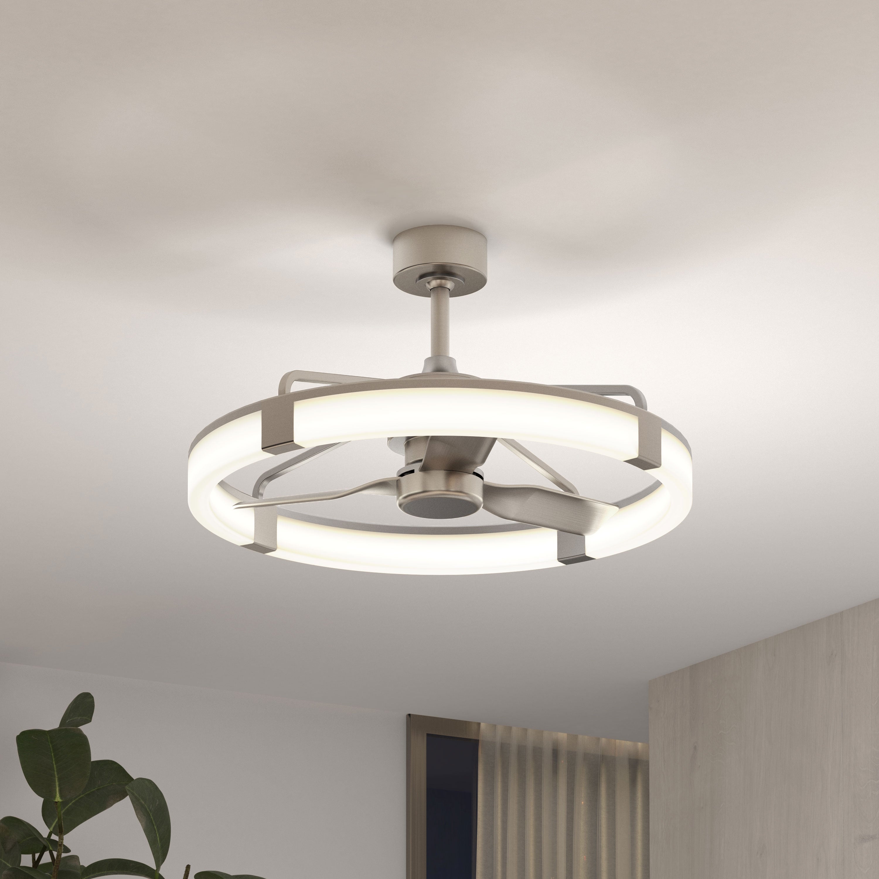 Sunnyvale 28 in. LED modern ceiling fan in Black | Artika