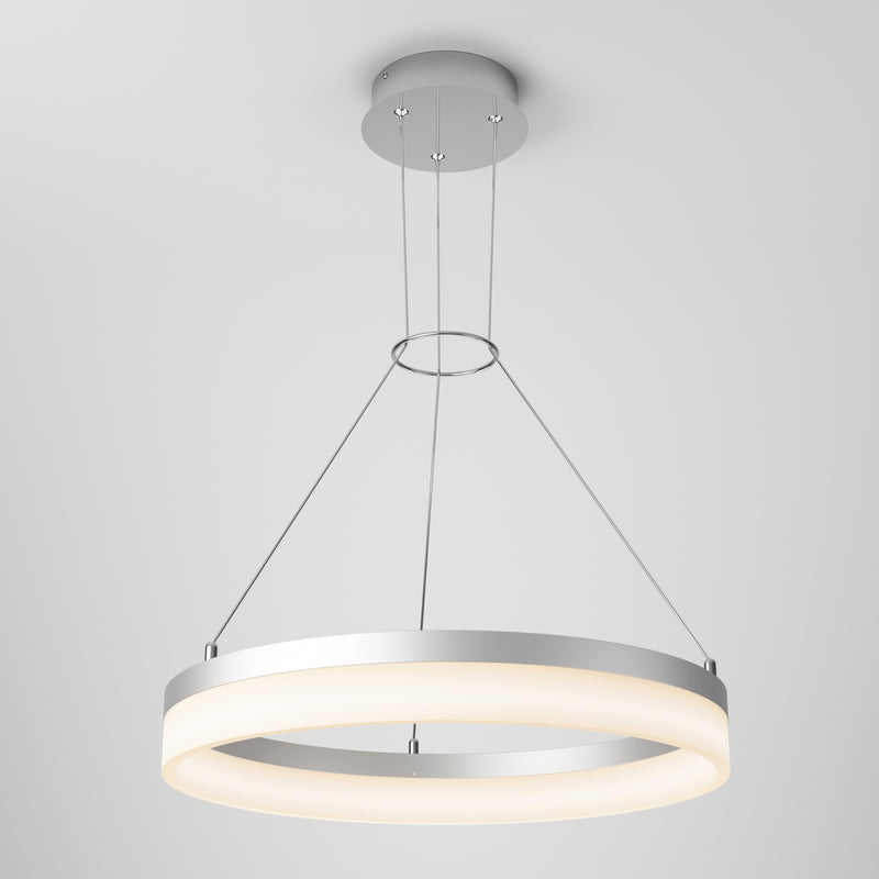 Optical LED pendant light 3 CCT, Matte Silver