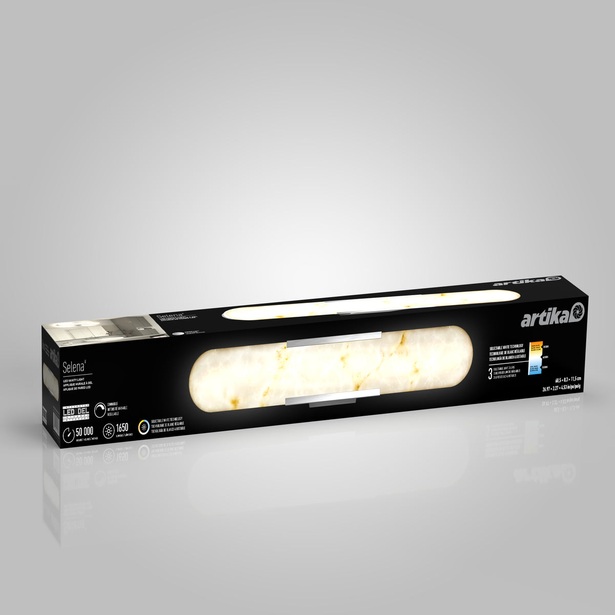 Selena LED bathroom vanity light 3 CCT