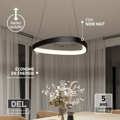 Artika Bjorn modern LED pendant light 5 CCT—integrated LEDs, adjustable height, 5-year warranty—ideal for dining tables.