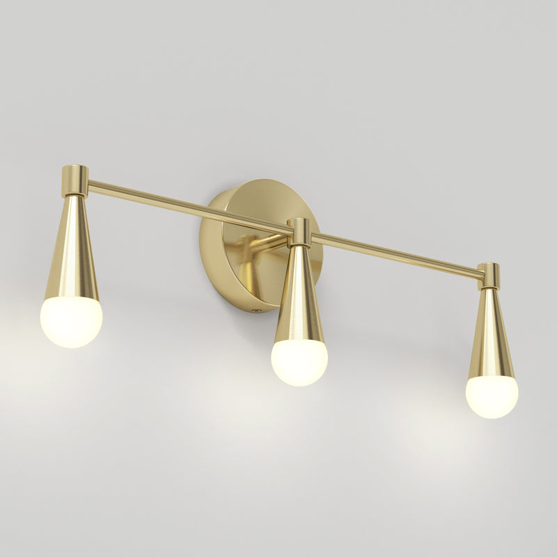 Wayden 21-in (53 cm) Integrated LED 3-CCT Vanity Light for Bathroom, Mid-Century Gold