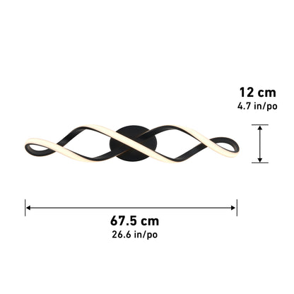 Swirl LED bathroom vanity light