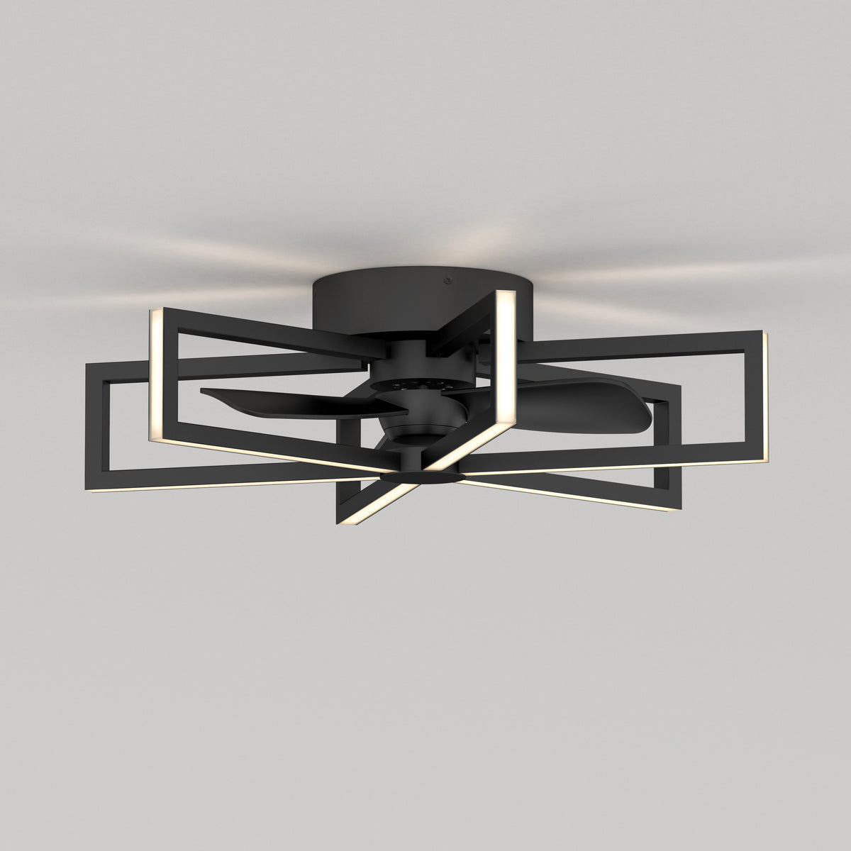 Swirl 67 cm (26 in.) LED moderno fandelier ventilador de techo con luz - control remoto incluido