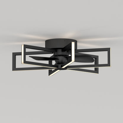 Swirl 26 in. LED modern ceiling fan 3 speeds - with remote