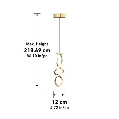 Mini Swirl LED pendant light