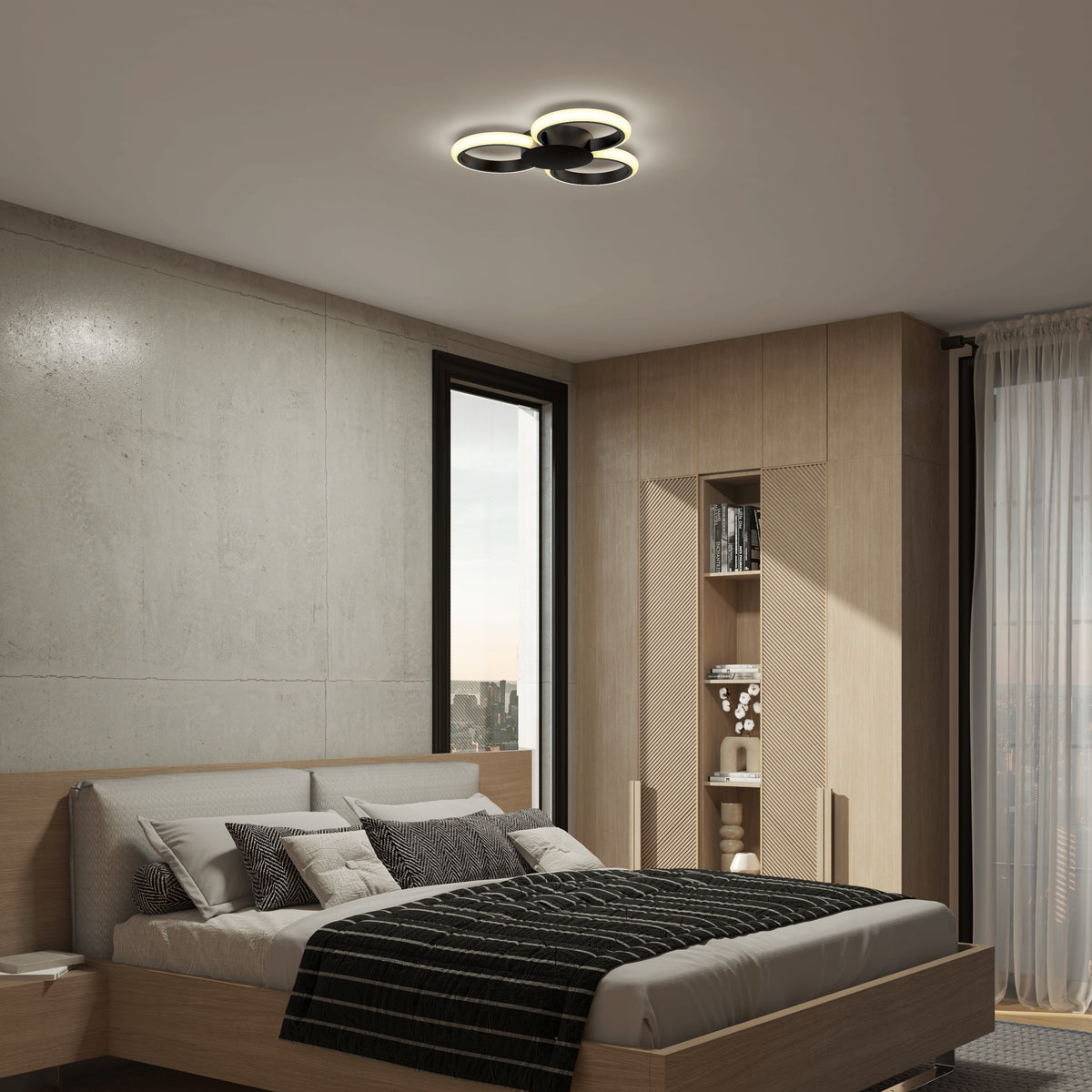 Nyala 15 in. LED flush mount light 5CCT