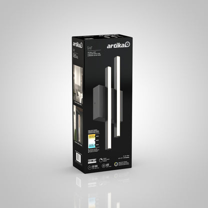 Grid indoor-outdoor LED wall light
