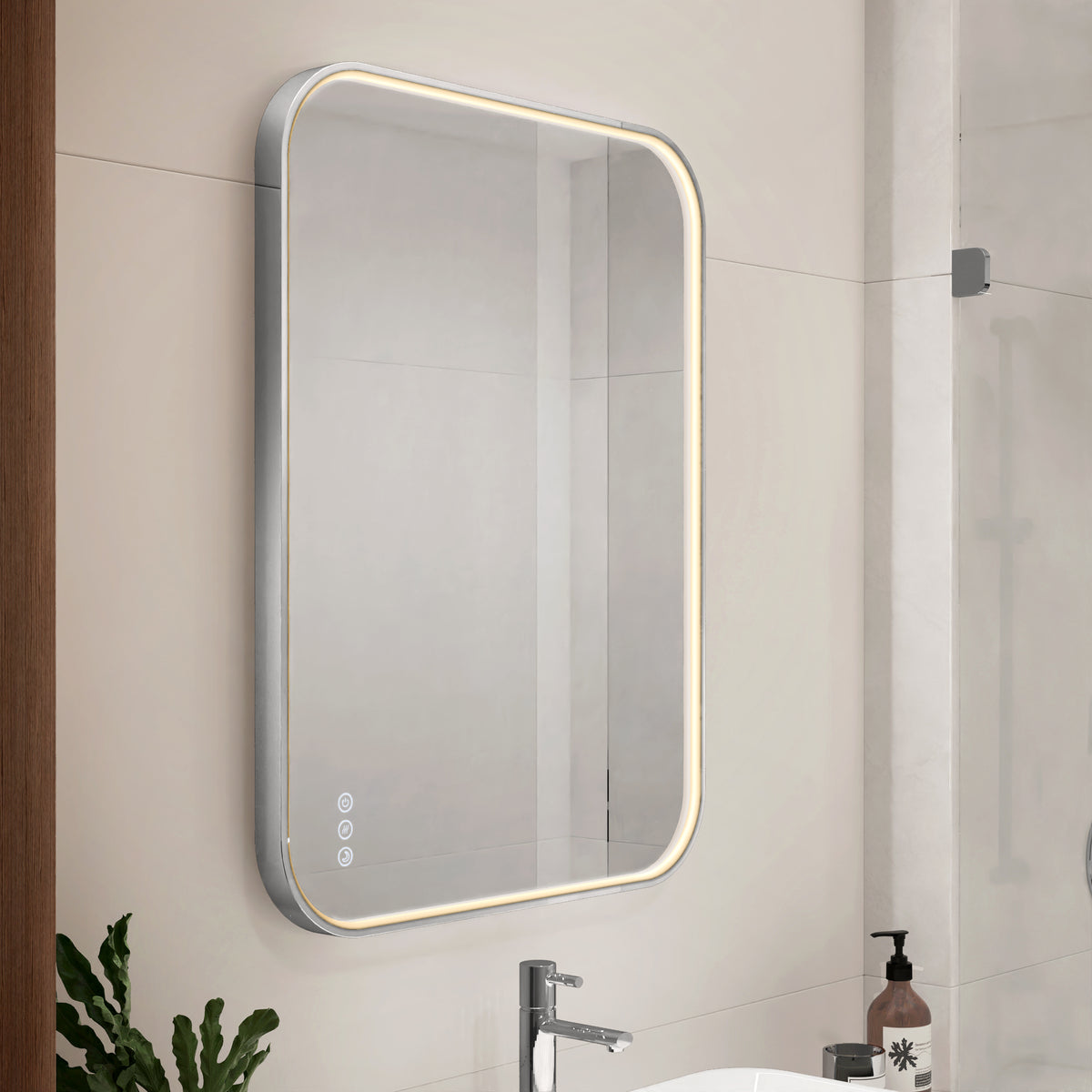 Royce 24 in. x 32 in. (61 x 81 cm) Dimmable Anti-Fog LED Mirror