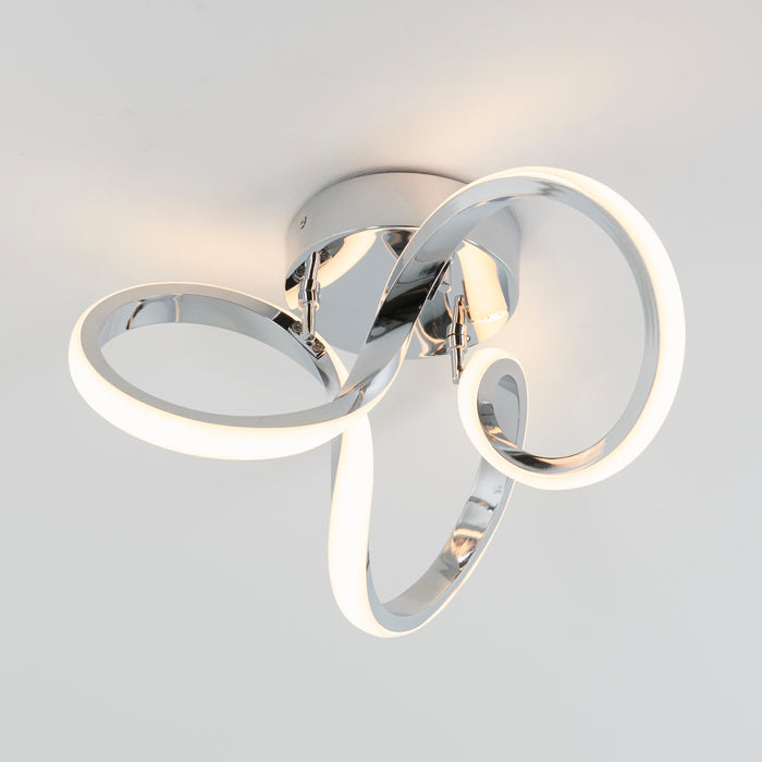 Swirl 14 in. (35 cm) Modern LED Flush Mount Ceiling Light