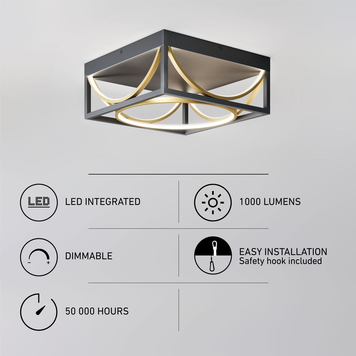 Artika’s Luxury 13 in. Modern LED Flush Mount delivers 1000 lumens, is dimmable, long-lasting, and perfect for bedrooms with easy install.