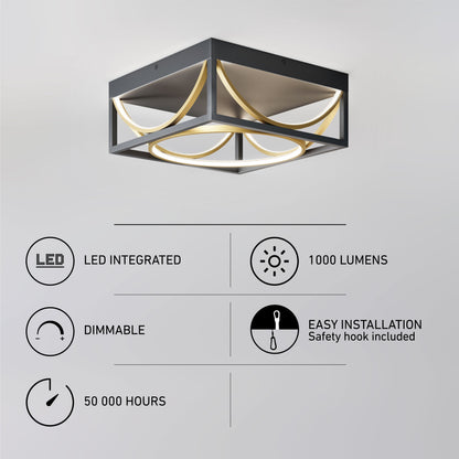 Artika’s Luxury 13 in. Modern LED Flush Mount delivers 1000 lumens, is dimmable, long-lasting, and perfect for bedrooms with easy install.
