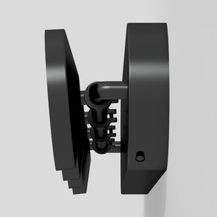 The Artika Santori 27-in Integrated LED Vanity Light, mounted on a white bathroom wall, shown in a matte black finish from the side.