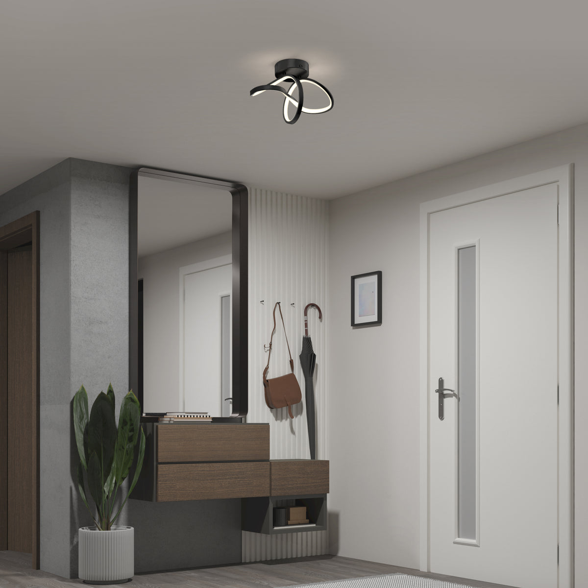 Loop luz de techo LED moderna empotrada 35 x 17 cm (14 x 7 in.) 3 CCT