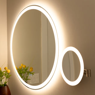 The Artika Radia 9 in. Cordless LED Cosmetic Mirror features 5x magnification, ideal for flawless makeup application.