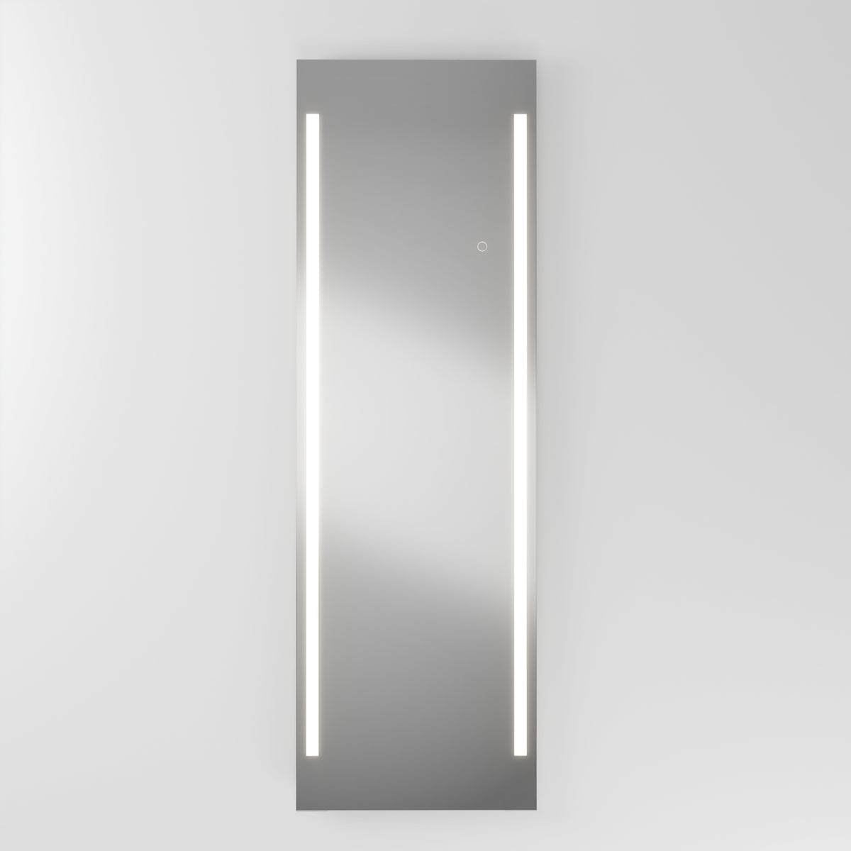 The Artika Emeraude 19"x59" LED floor mirror features vertical lights—perfect as a stylish full-length accent.