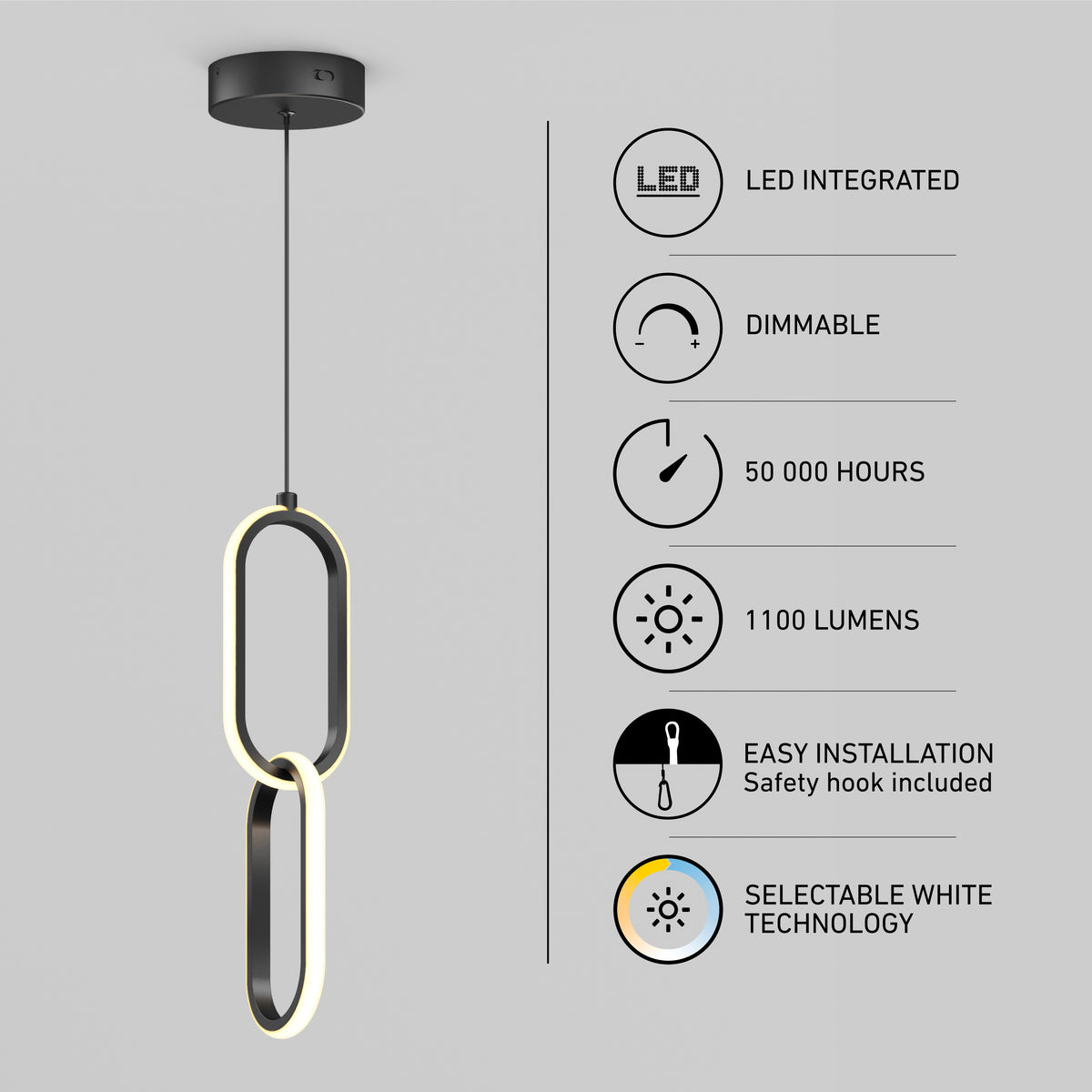 Catena LED pendant light 5 CCT
