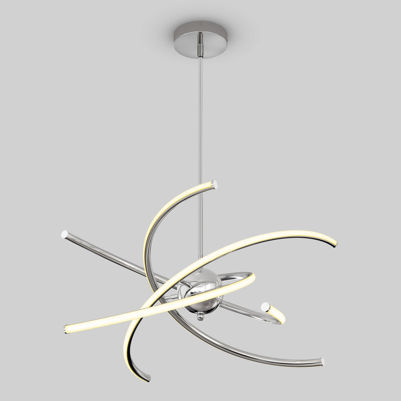 Silvio LED pendant light 3 CCT, Chrome