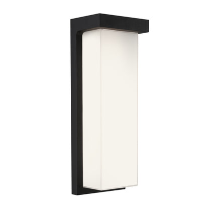 The Artika Skeet LED indoor-outdoor light is a modern rectangular wall sconce with a black frame and frosted white panel, perfect for contemporary lighting.