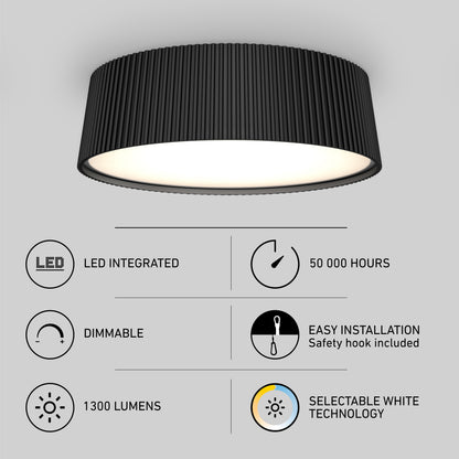 Groove 13 in. LED modern flush mount light 5 CCT
