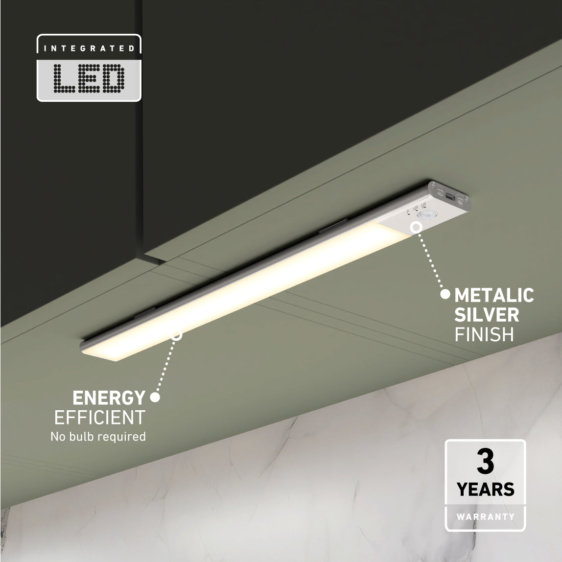 Outline under cabinet LED light 3CCT - pack of 3