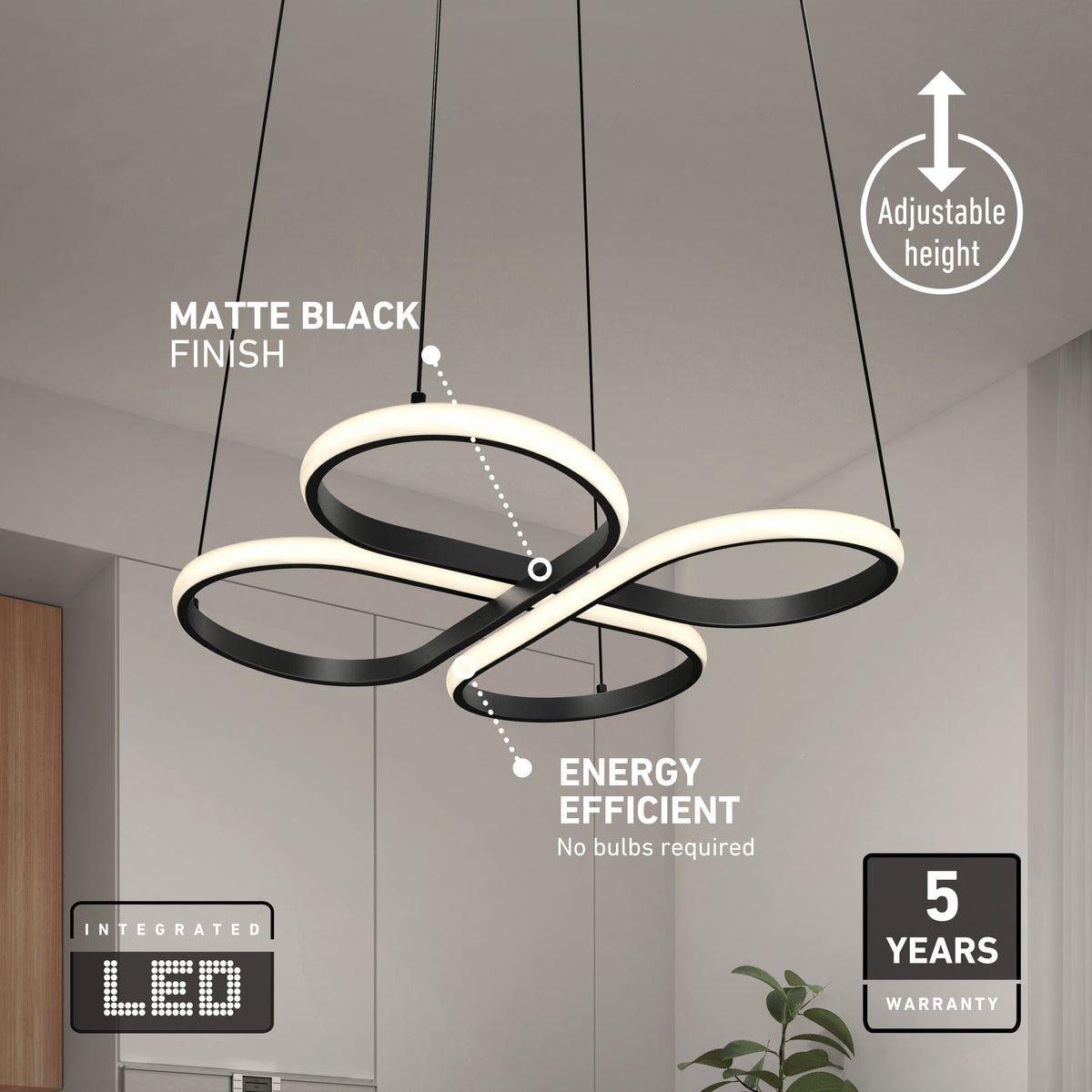Atrium LED pendant light 5 CCT