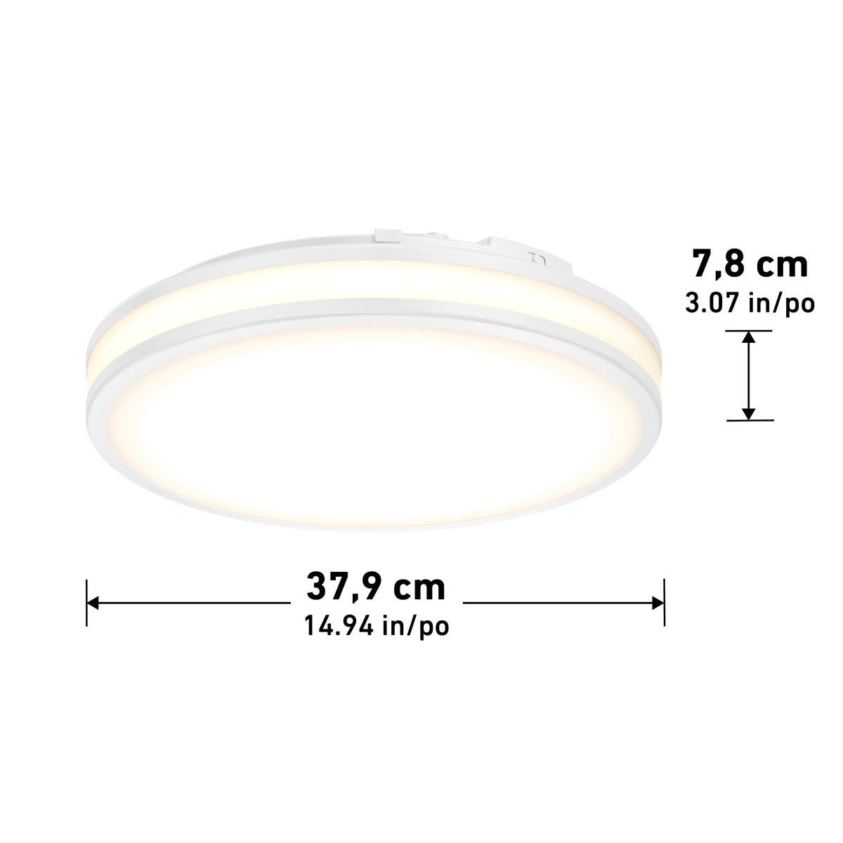 Hemisphere 15 in. LED flush mount light 5 CCT