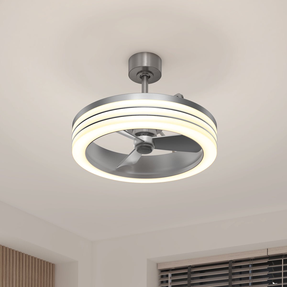 Horizon 23 in. (58 cm) LED modern fandelier ceiling fan with light - includes remote