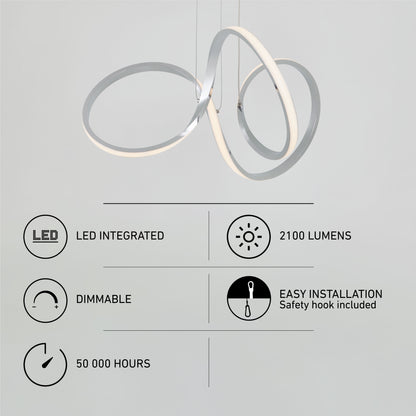 Swirl LED pendant light
