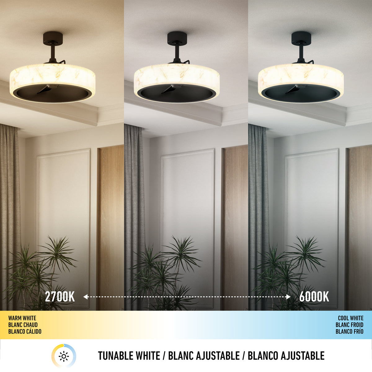 Selena 23 in. (58 cm) LED modern fandelier ceiling fan with light - includes remote