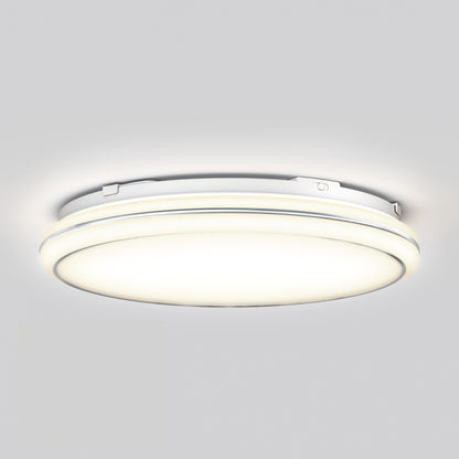 The Artika Emina 13 in. LED flush mount light features a sleek, modern design with a smooth frosted diffuser, emitting bright, even light. This minimalistic fixture offers 3 selectable color temperatures for versatile ceiling illumination.