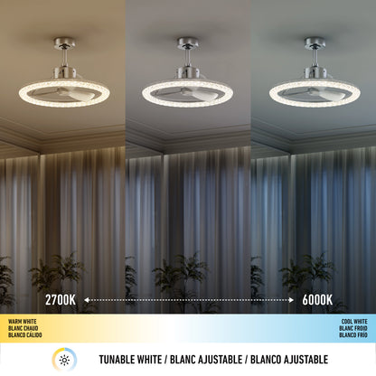 Carat 23" LED Modern Ceiling Fan with Remote Control