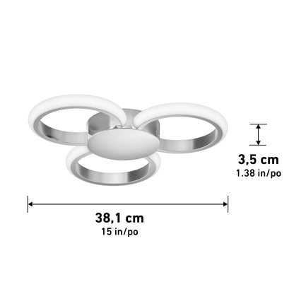 Nyala 15 in. LED flush mount light 5CCT