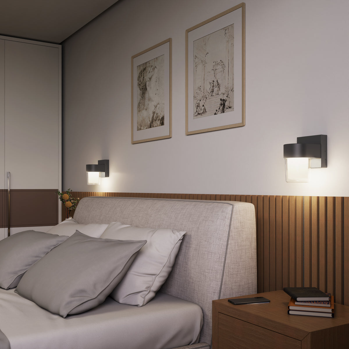 Halden indoor-outdoor LED wall light 5 CCT