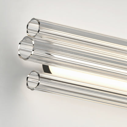 Artika Dorado 27″ LED Vanity offers versatile 5CCT bathroom lighting with a glowing cylindrical glass design.