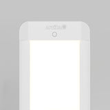 A close-up of a modern, rectangular white LED light panel with the brand name “artika” at the top, set against a plain gray background.