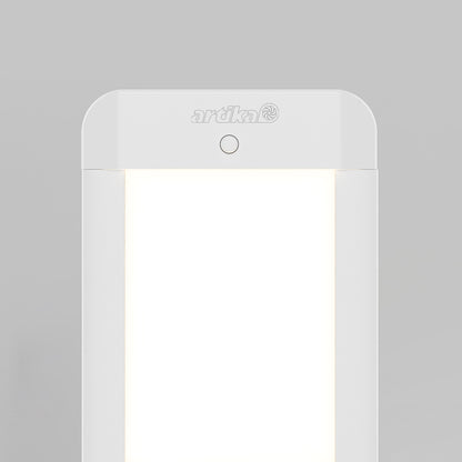The Artika Maestro under cabinet LED light 3CCT, a modern rectangular fixture with rounded edges, is illuminated against a plain gray background. The Artika brand name appears at the top center above the light panel.