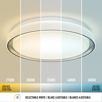 Niko 15.5 in. modern LED flush mount light 5 CCT
