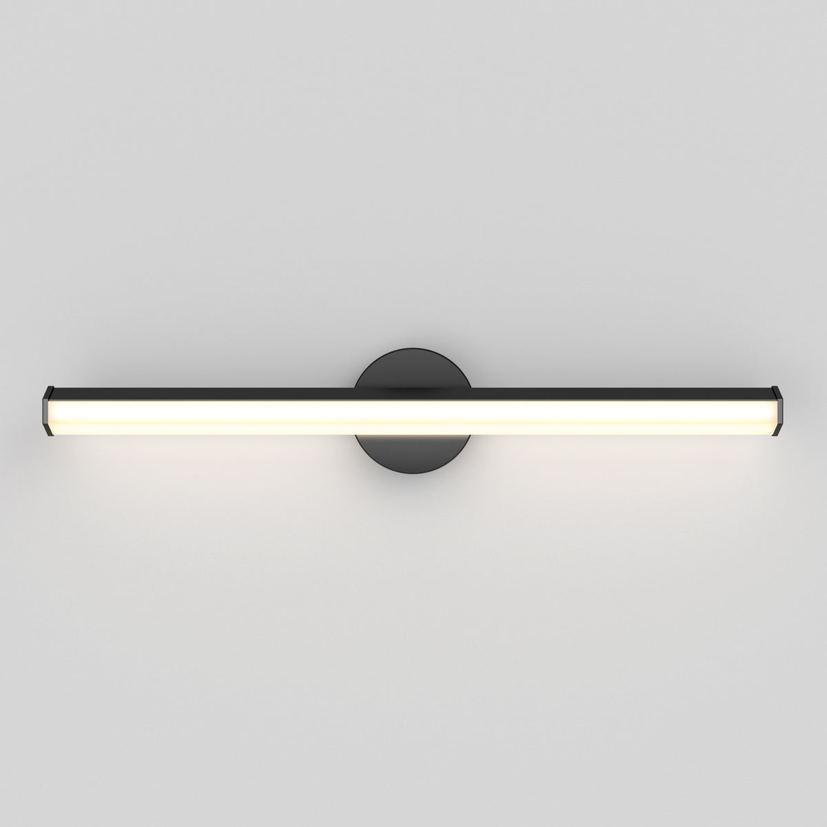 The Artika Ewen modern LED bathroom vanity light 5 CCT features a sleek cylindrical design, perfect for soft white bathroom mirror lighting.