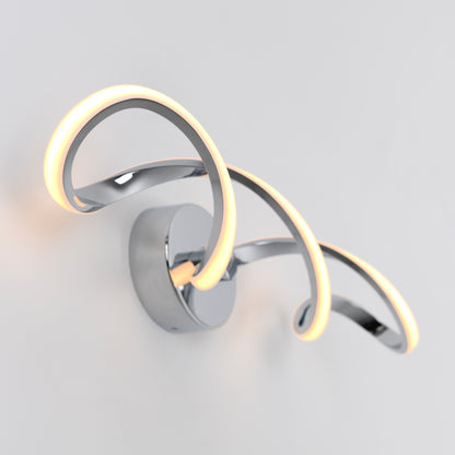 Swirl LED bathroom vanity light