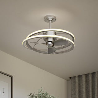 The Artika Coda 23 in. LED modern ceiling fan, with remote, features tunable color temperature and a metallic finish.