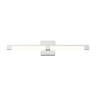 The Artika Tivoli modern LED bathroom vanity light 5 CCT features a sleek wall-mounted design with a chrome rectangular base, a long frosted light bar, and adjustable lighting for even dual-side illumination.