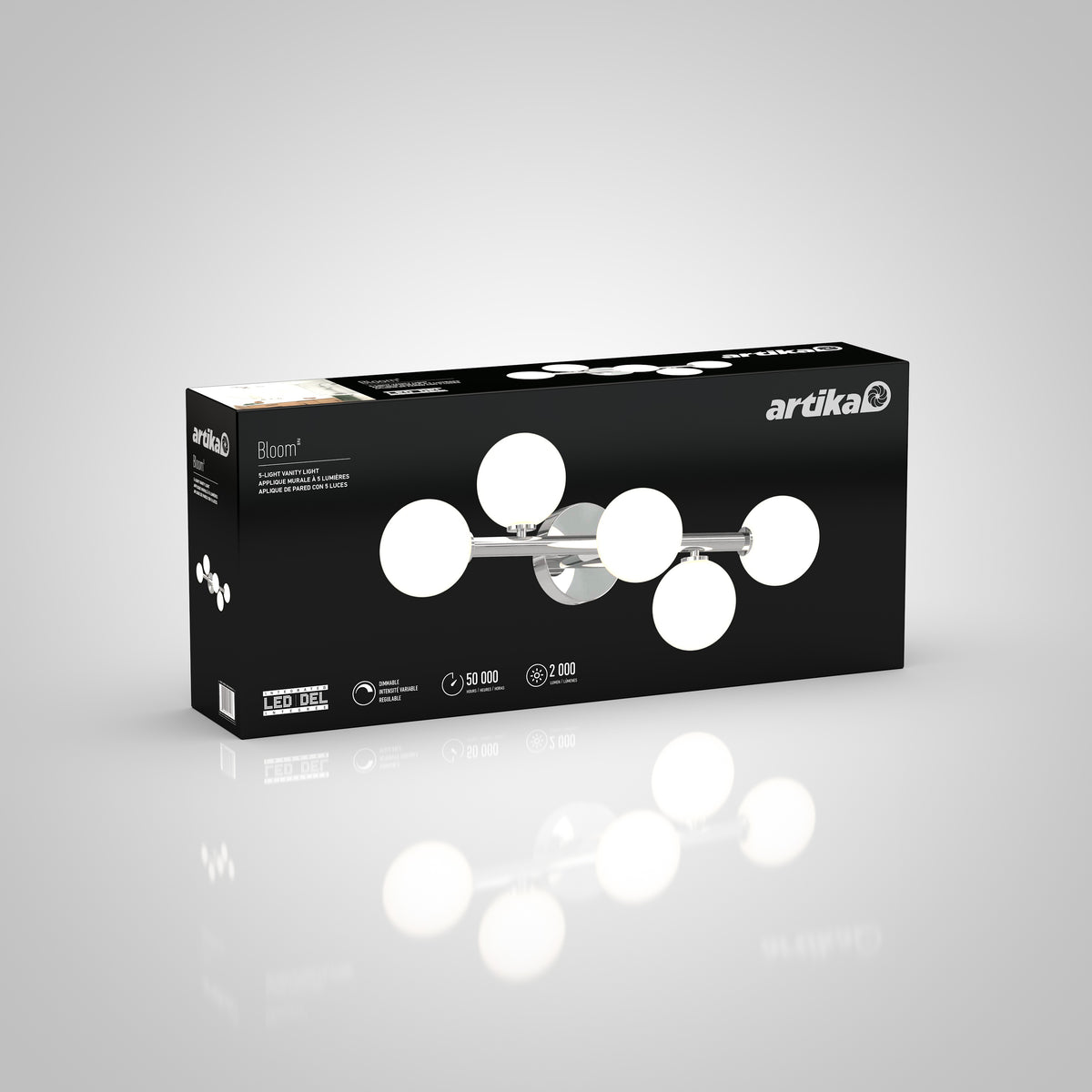 Bloom modern LED bathroom vanity light