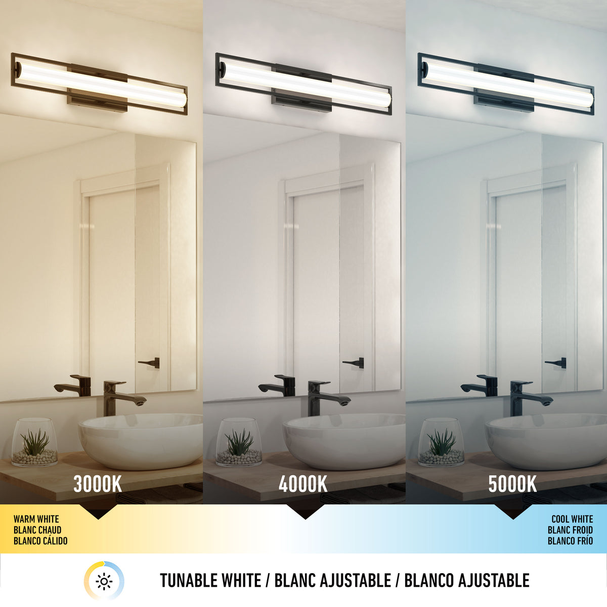 Rialto 27 pulg (69 cm) luminario de baño LED integrado 3 TCL para baño