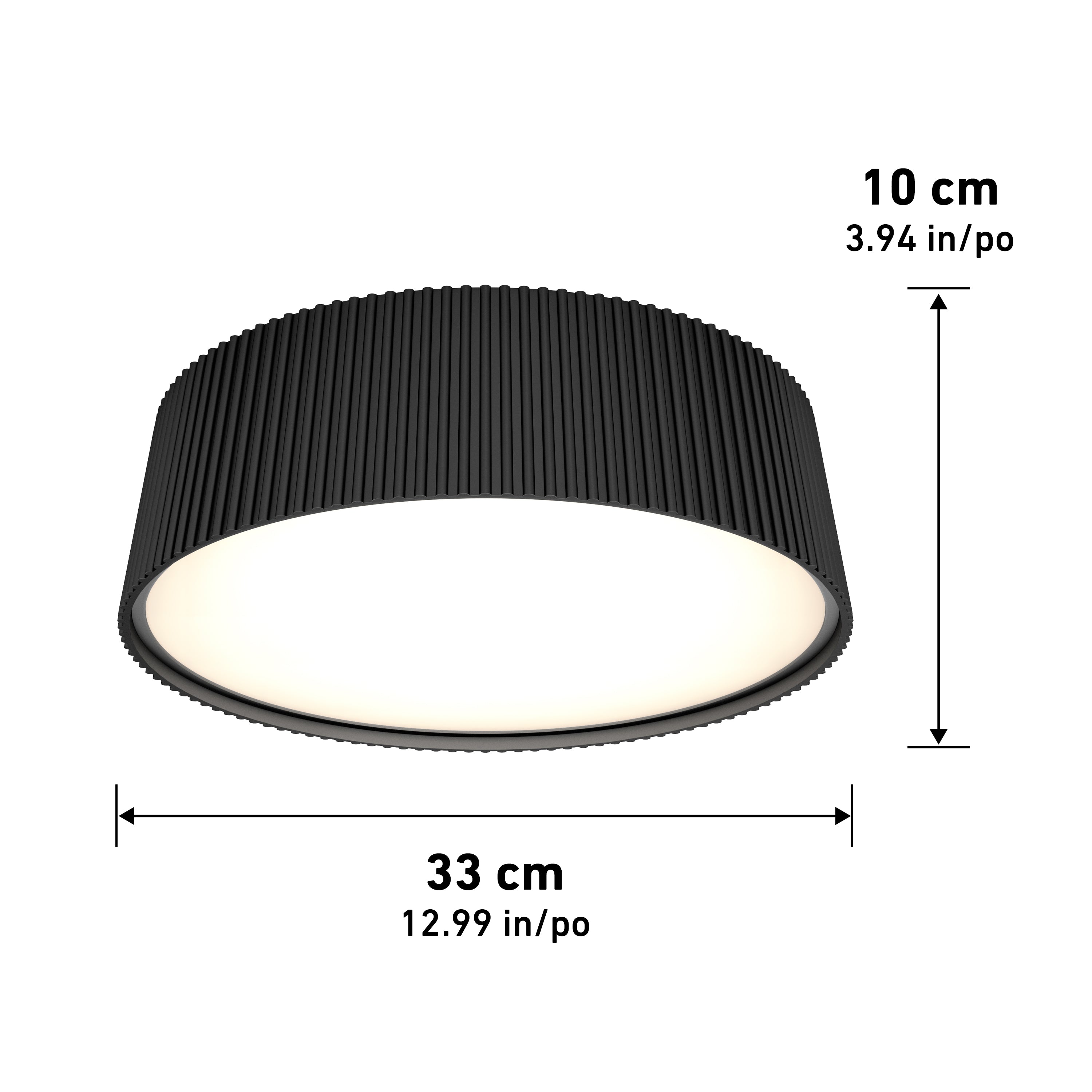 K*様 Groove-ceiling lamp Groove 13 in. LED Flush Mount Light 5 CCT in Matte Black | Artika