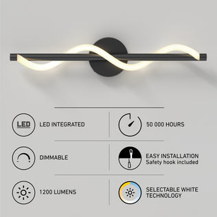 The Artika Neon modern LED vanity light offers 5 CCT, 1200 lumens, 50,000 hours, and easy installation.