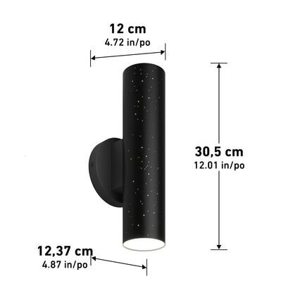 Cosmic indoor-outdoor LED wall light 3 CCT
